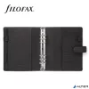 Kalendárium, gyűrűs, betétlapokkal, personal méret, FILOFAX 'Norfolk', fekete