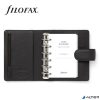 Kalendárium, gyűrűs, betétlapokkal, A5, FILOFAX 'Norfolk', fekete