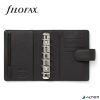 Kalendárium, gyűrűs, betétlapokkal, A5, FILOFAX 'Norfolk', fekete