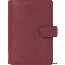   Kalendárium, gyűrűs, betétlapokkal, personal méret, FILOFAX 'Norfolk', bordó