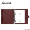 Kalendárium, gyűrűs, betétlapokkal, personal méret, FILOFAX 'Norfolk', bordó