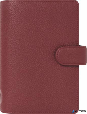 Kalendárium, gyűrűs, betétlapokkal, A5, FILOFAX 'Norfolk', bordó