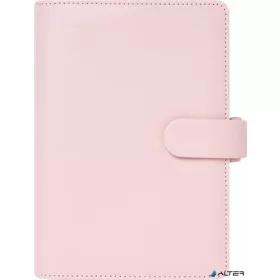   Kalendárium, gyűrűs, betétlapokkal, pocket méret, FILOFAX 'Saffiano', halvány rózsaszín