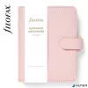 Kalendárium, gyűrűs, betétlapokkal, pocket méret, FILOFAX 'Saffiano', halvány rózsaszín