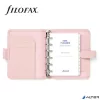 Kalendárium, gyűrűs, betétlapokkal, pocket méret, FILOFAX 'Saffiano', halvány rózsaszín