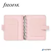 Kalendárium, gyűrűs, betétlapokkal, pocket méret, FILOFAX 'Saffiano', halvány rózsaszín