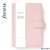 Kalendárium, gyűrűs, betétlapokkal, personal méret, FILOFAX 'Saffiano', halvány rózsaszín