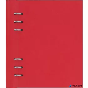   Tervező, naptár és füzet betéttel, A5, FILOFAX 'Clipbook Classic', piros