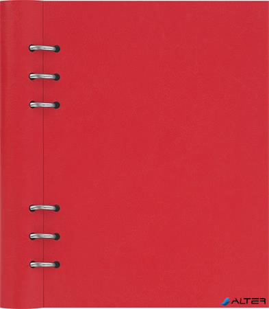 Tervező, naptár és füzet betéttel, A5, FILOFAX 'Clipbook Classic', piros