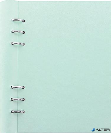 Tervező, naptár és füzet betéttel, A5, FILOFAX 'Clipbook Classic Pastel', pasztellzöld