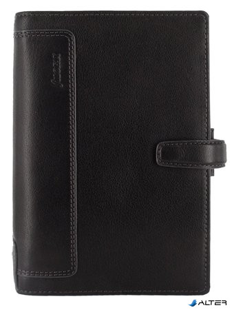 Kalendárium, gyűrűs, betétlapokkal, personal méret, FILOFAX, 'Holborn', fekete