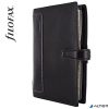 Kalendárium, gyűrűs, betétlapokkal, personal méret, FILOFAX, 'Holborn', fekete