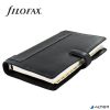 Kalendárium, gyűrűs, betétlapokkal, personal méret, FILOFAX, 'Holborn', fekete
