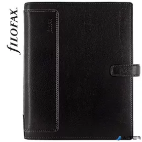   Kalendárium, gyűrűs, betétlapokkal, A5 méret, FILOFAX, 'Holborn', fekete