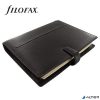 Kalendárium, gyűrűs, betétlapokkal, A5 méret, FILOFAX, 'Holborn', fekete