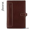 Kalendárium, gyűrűs, betétlapokkal, personal méret, FILOFAX, 'Holborn', barna