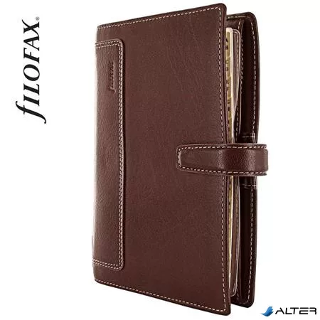 Kalendárium, gyűrűs, betétlapokkal, personal méret, FILOFAX, 'Holborn', barna