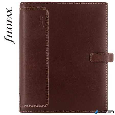 Kalendárium, gyűrűs, betétlapokkal, A5 méret, FILOFAX, "Holborn", barna
