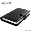 Kalendárium, gyűrűs, betétlapokkal, personal méret, FILOFAX 'Metropol', fekete