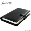 Kalendárium, gyűrűs, betétlapokkal, personal méret, FILOFAX 'Metropol', fekete