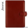 Kalendárium, gyűrűs, betétlapokkal, personal méret, FILOFAX "Metropol", vörös