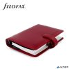 Kalendárium, gyűrűs, betétlapokkal, personal méret, FILOFAX "Metropol", vörös