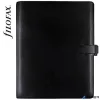 Kalendárium, gyűrűs, betétlapokkal, A4, FILOFAX 'Metropol', fekete