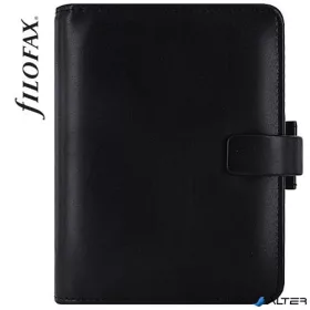  Kalendárium, gyűrűs, betétlapokkal, pocket méret, FILOFAX, 'Metropol', fekete