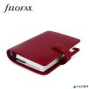 Kalendárium, gyűrűs, betétlapokkal, pocket méret, FILOFAX, 'Metropol', vörös