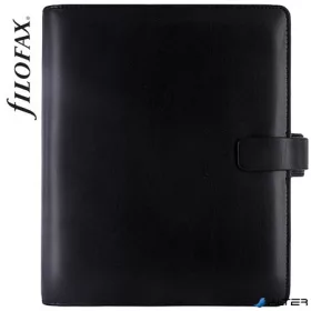   Kalendárium, gyűrűs, betétlapokkal, A5, FILOFAX "Metropol", fekete