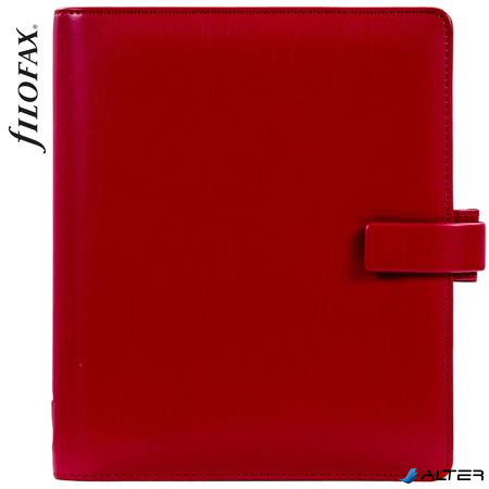 Kalendárium, gyűrűs, betétlapokkal, A5, FILOFAX 'Metropol', vörös