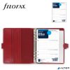 Kalendárium, gyűrűs, betétlapokkal, A5, FILOFAX 'Metropol', vörös
