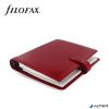 Kalendárium, gyűrűs, betétlapokkal, A5, FILOFAX 'Metropol', vörös