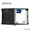 Kalendárium, gyűrűs, betétlapokkal, A5, FILOFAX "Metropol", cipzárral fekete
