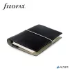 Kalendárium, gyűrűs, betétlapokkal, personal méret, FILOFAX, 'Domino', fekete