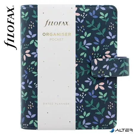Kalendárium, gyűrűs, betétlapokkal, pocket méret, FILOFAX "Garden Dusk"