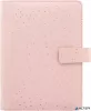 Kalendárium, gyűrűs, betétlapokkal, pocket méret, FILOFAX, "Confetti", rózsakvarc