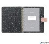 Kalendárium, gyűrűs, betétlapokkal, pocket méret, FILOFAX, "Confetti", rózsakvarc
