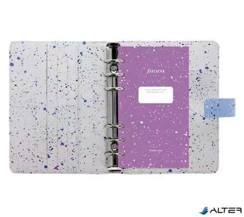 Kalendárium, gyűrűs, betétlapokkal, personal méret, FILOFAX, "Expressions", kék