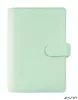 Kalendárium, gyűrűs, betétlapokkal, personal méret, FILOFAX "Saffiano", menta