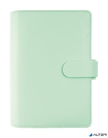 Kalendárium, gyűrűs, betétlapokkal, personal méret, FILOFAX "Saffiano", menta