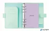 Kalendárium, gyűrűs, betétlapokkal, personal méret, FILOFAX "Saffiano", menta