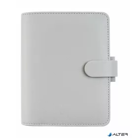   Kalendárium, gyűrűs, betétlapokkal, pocket méret, FILOFAX "Saffiano", gránit