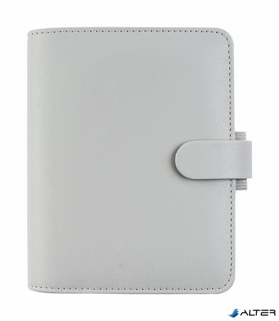 Kalendárium, gyűrűs, betétlapokkal, pocket méret, FILOFAX "Saffiano", gránit
