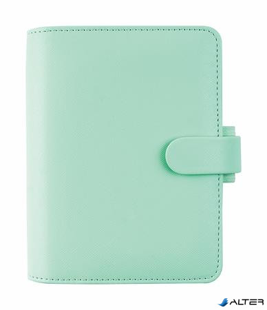 Kalendárium, gyűrűs, betétlapokkal, pocket méret, FILOFAX "Saffiano", menta