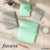 Kalendárium, gyűrűs, betétlapokkal, pocket méret, FILOFAX "Saffiano", menta