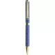 Golyóstoll, 1,0 mm, arany színű klip, kék tolltest, FILOFAX 'Indigo', fekete
