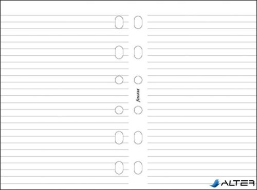 Kalendárium betét, jegyzetlap, personal méret, vonalas, FILOFAX, fehér