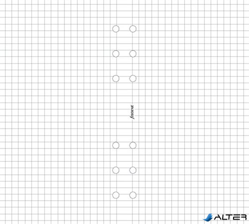 Kalendárium betét, jegyzetlap, A4, kockás, FILOFAX, fehér