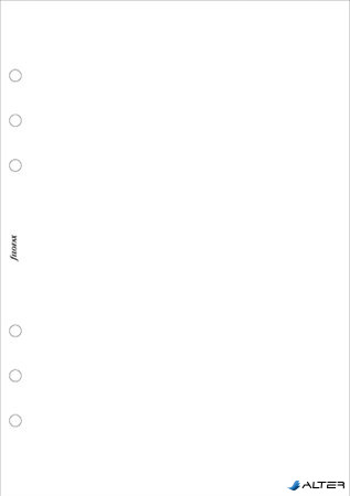 Kalendárium betét, jegyzetlap, A5, sima, FILOFAX, fehér